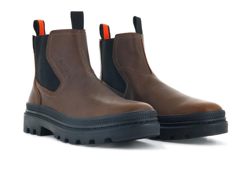 Botines Chelsea Palladium PALLATROOPER CHELSEA WATERPROOF Hombre Marrones | Costa Rica-52819